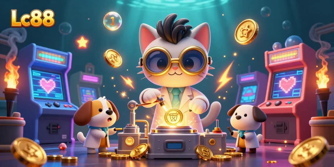 Experience the thrill of Lc88 as cartoon characters create winning moments in a vibrant casino!