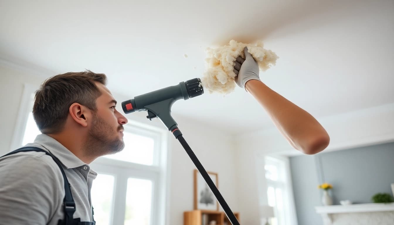 Expert performing spray foam removal near Worthing, ensuring a clean home environment.