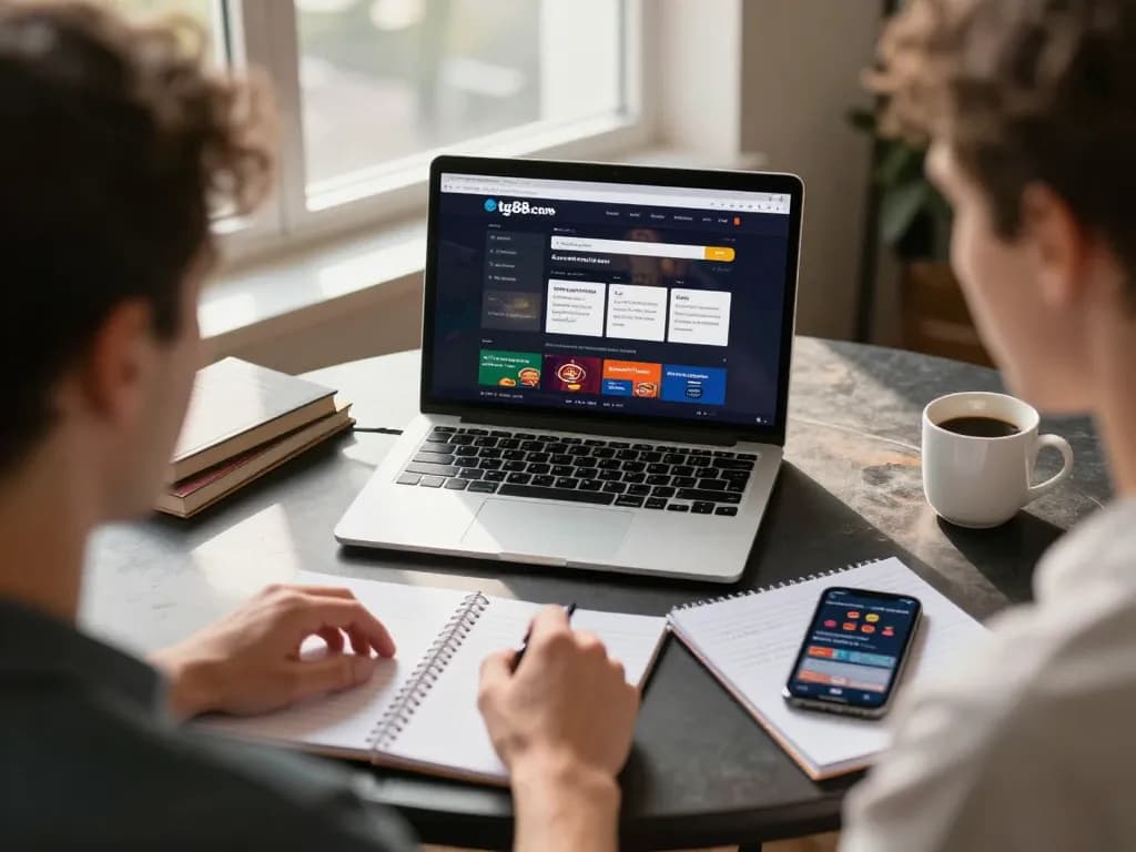 Engaging in online casino gaming on tg88com with strategic tools in a cozy setting