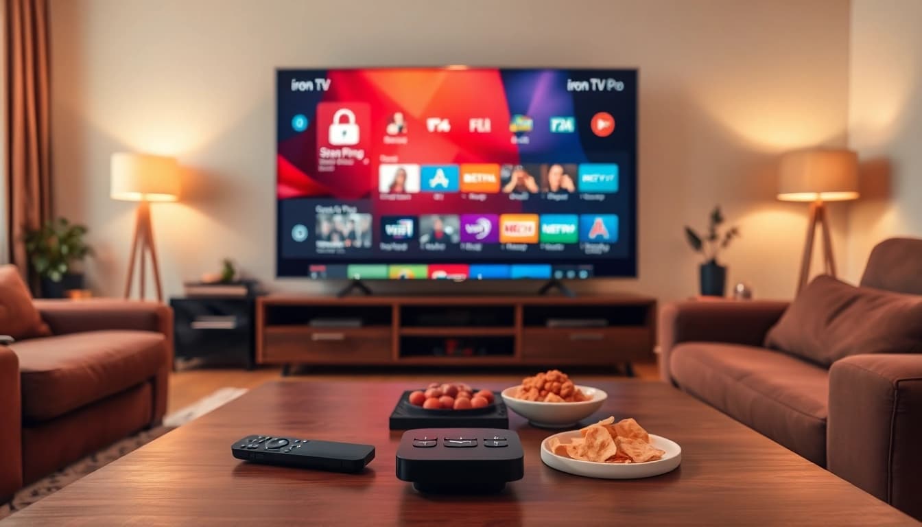 Watch the latest shows effortlessly with iron tv pro in a cozy living room.