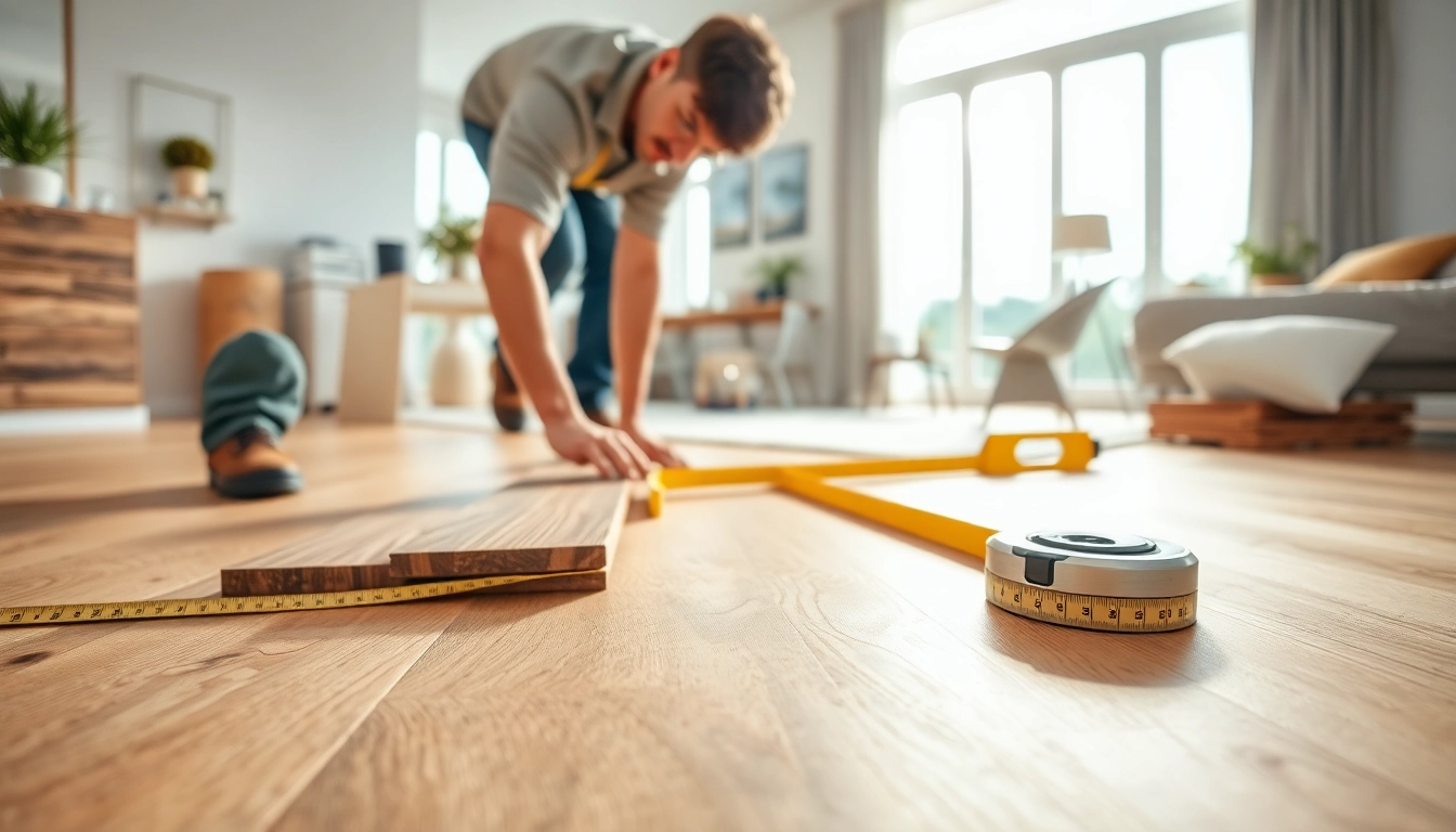 Find flooring companies near me with expert workers installing luxury vinyl plank flooring.