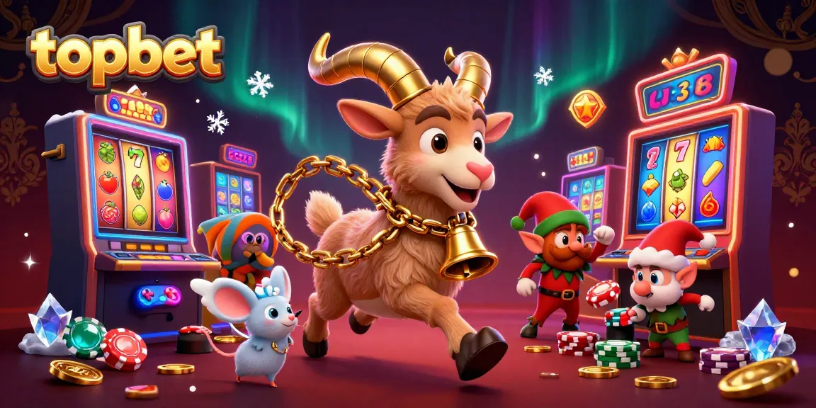 Experience thrilling slots at topbet with vibrant characters in a dynamic casino setting.