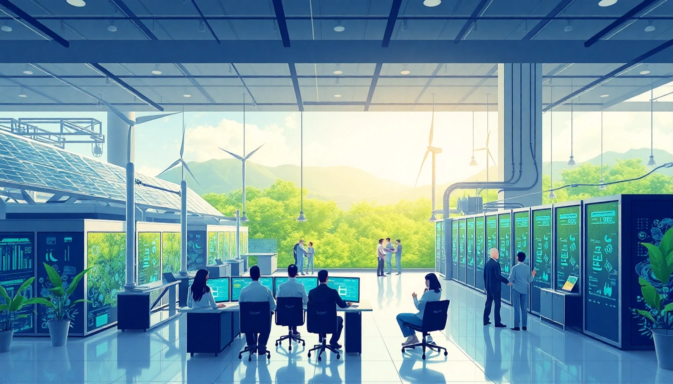 Best cloud mining platforms showcased in a sustainable mining facility powered by renewable energy.