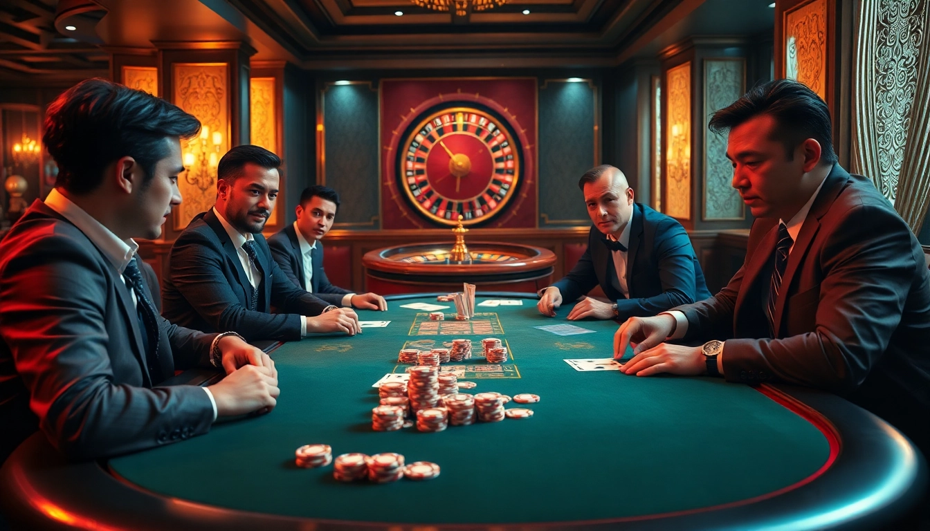 Engage in thrilling gambling at https://nhandinhkeonhacai.news/ with a luxurious poker table scene.
