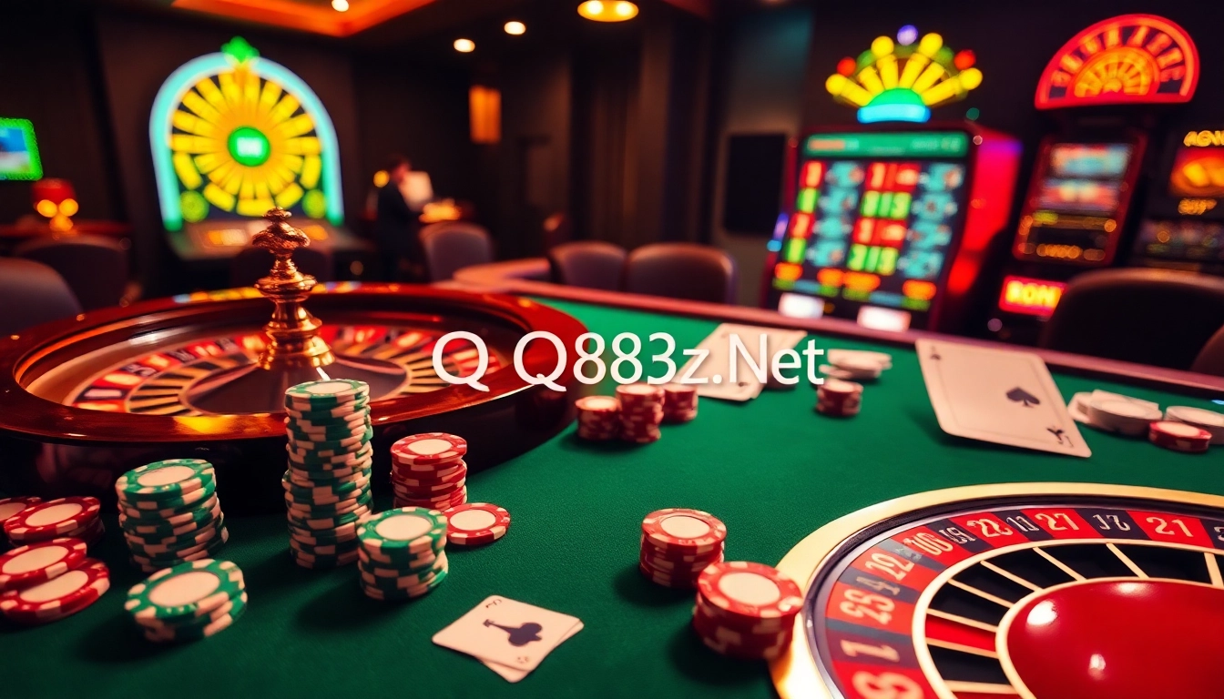 Experience high-stakes excitement at QQ88z Net with vibrant casino tables and dynamic gameplay.