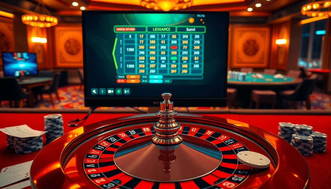 Experience the thrill of nhà cái usbet at a luxury online casino with vibrant tables and chips.