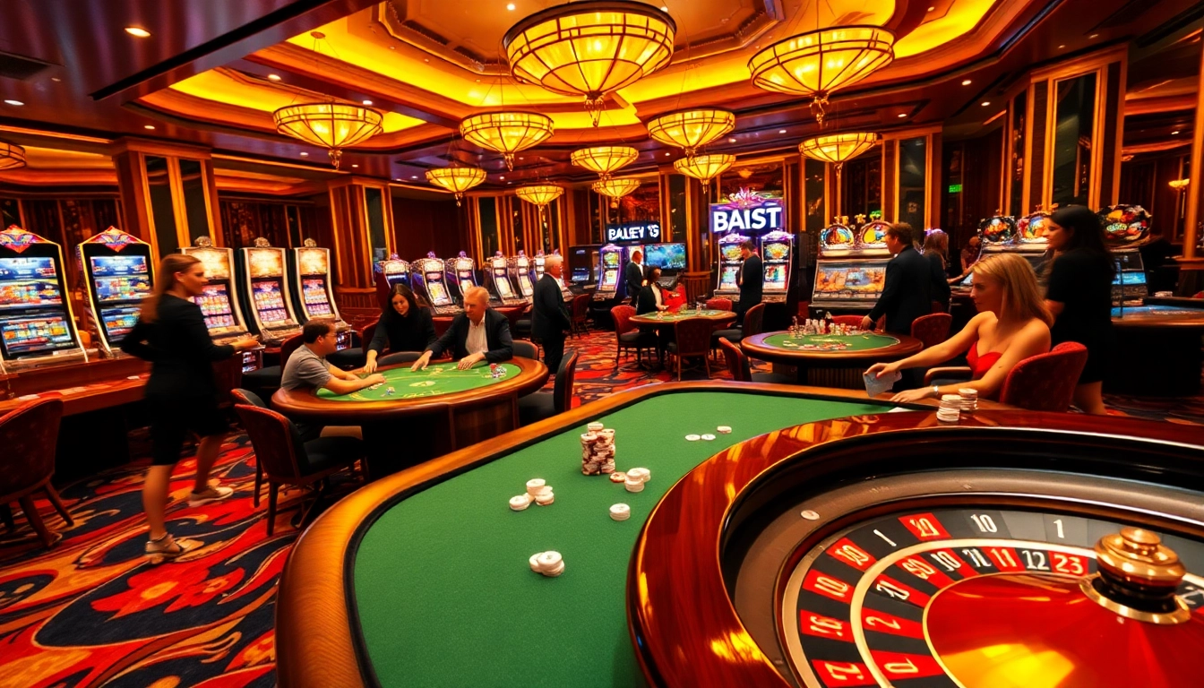 Zbet: Players enjoying an exciting game at the luxurious casino tables, highlighting the thrill of gambling.