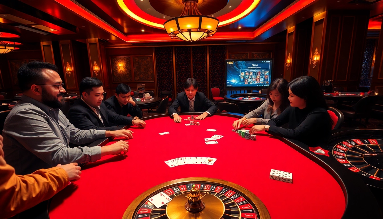 u888bet poker players enjoying a high-stakes game at an exciting casino table