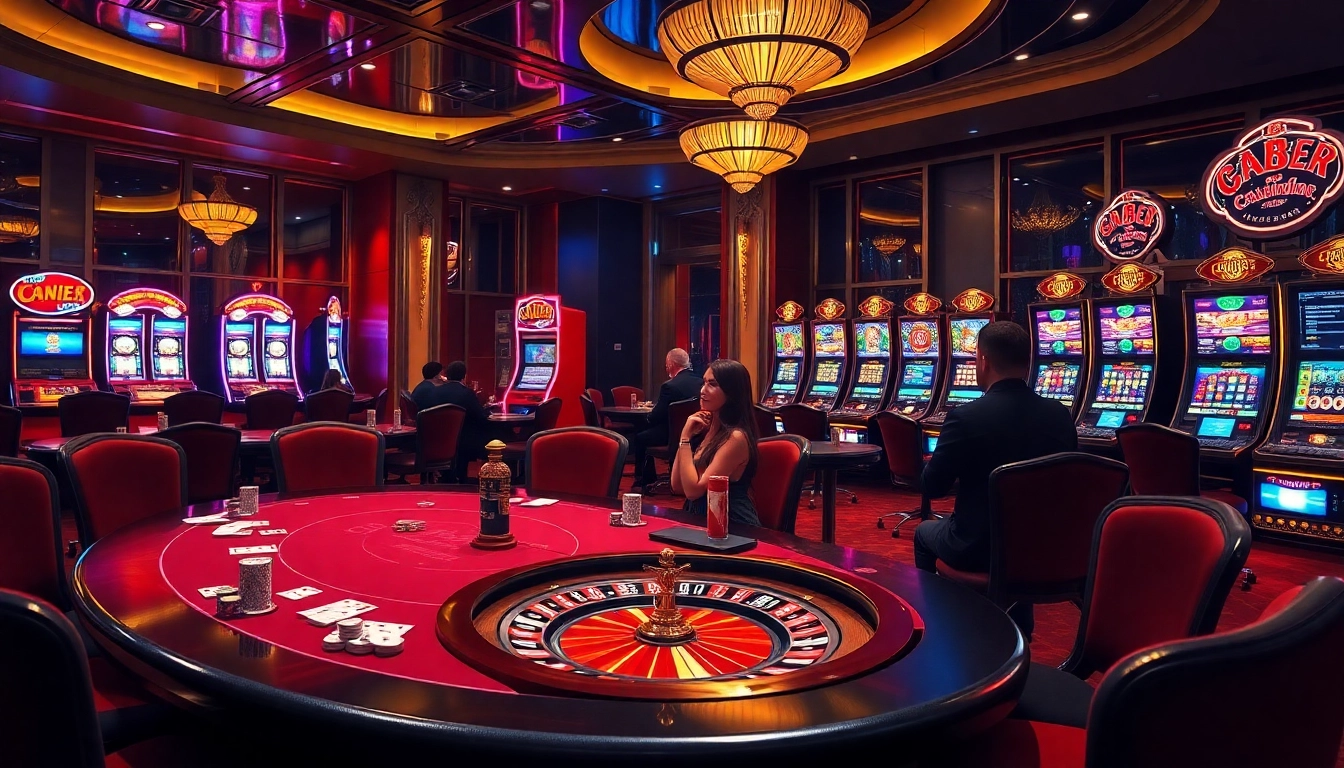 Action-packed scene of players enjoying poker at GG88 casino with vibrant atmosphere.