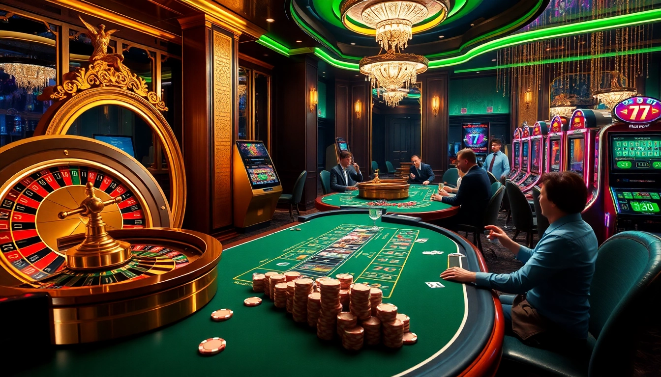 Players generating excitement through gambling activities on https://777vipst.com/ in a luxurious casino-like environment.