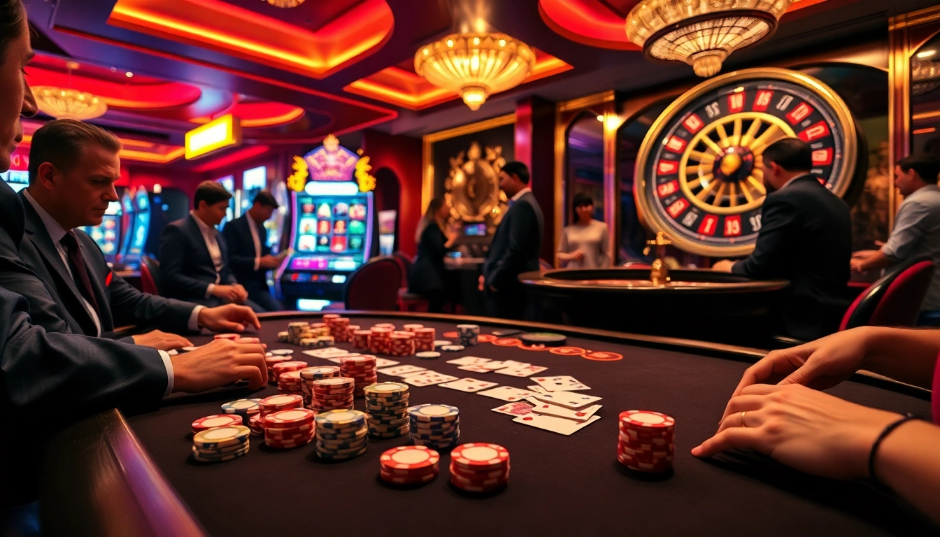 Experience a high-stakes game at a luxurious poker table at https://s88.works/ featuring vibrant chips and cards.