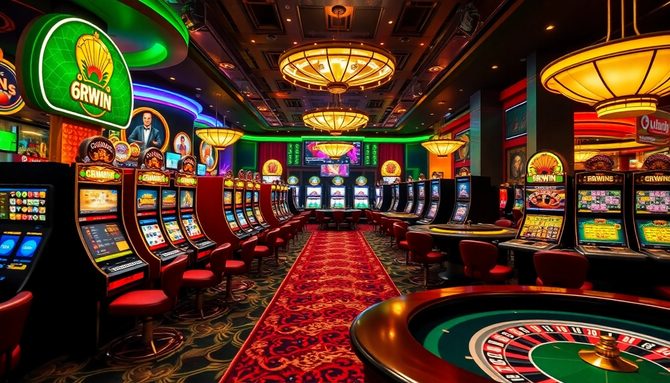 Experience high-stakes excitement with 6RWIN in this vibrant online casino scene.