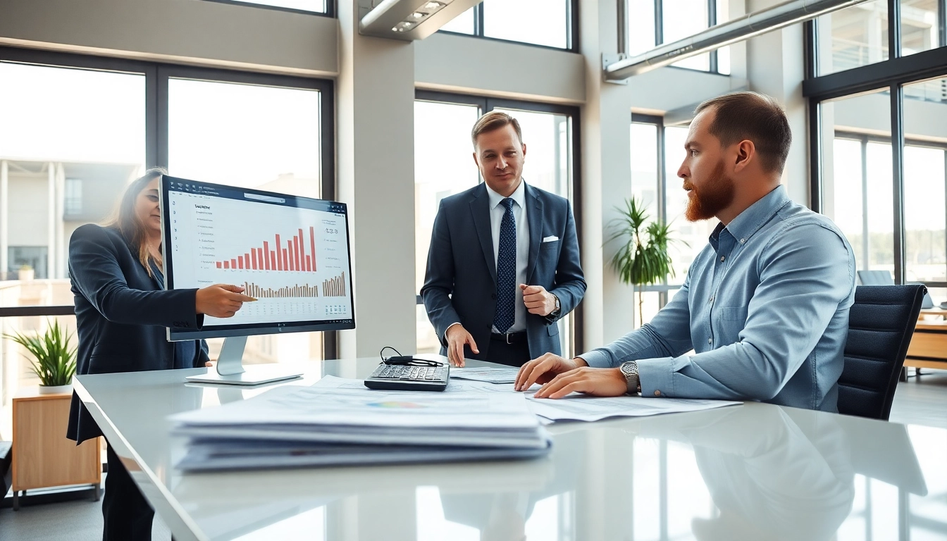 Księgowość dla spółki budowlanej w profesjonalnym biurze, ukazująca współpracę.