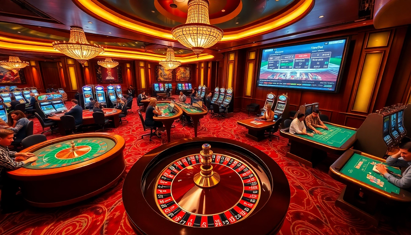 Experience the thrilling atmosphere of https://king88.limited/ with vibrant casino elements like roulette and poker tables.