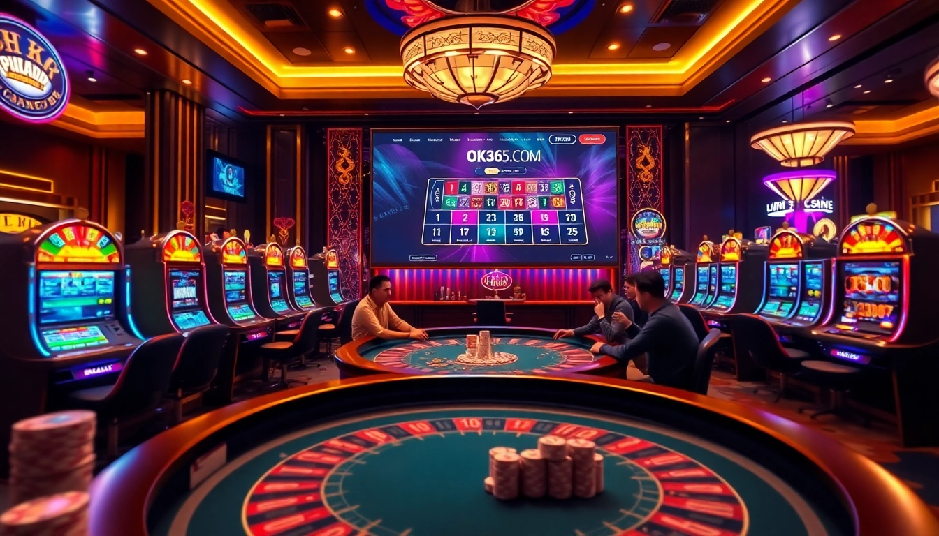 Experience thrilling poker action at OK365KD.COM with vibrant casino tables and luxury gaming.