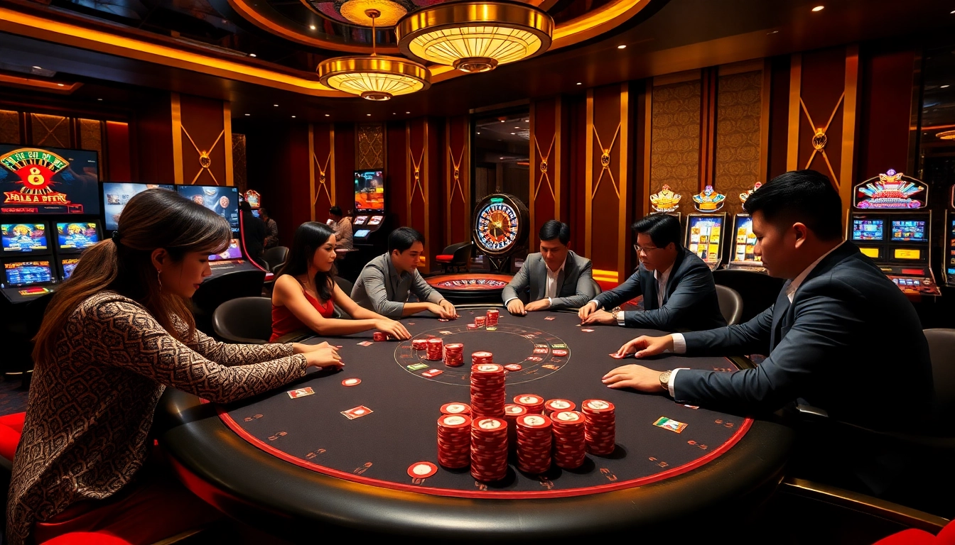 Exciting poker game at a lavish casino table with vibrant xx88 branding features.
