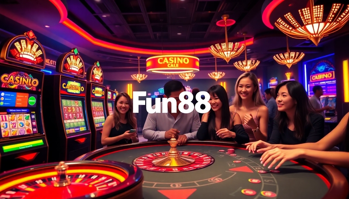 Experience thrilling gambling at Fun88 with vibrant casino games and engaging players.
