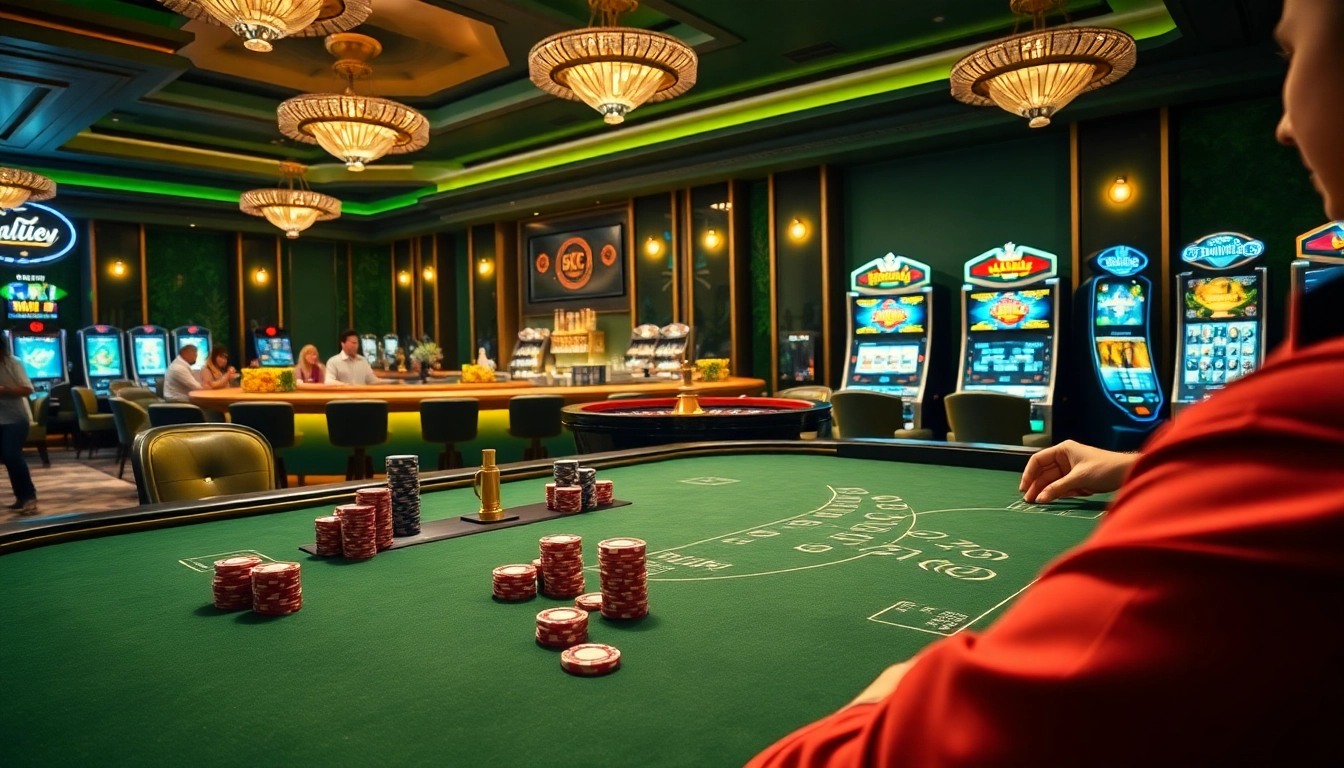 Experience thrilling gameplay at sc88.com, where excitement meets luxury in this casino setting.