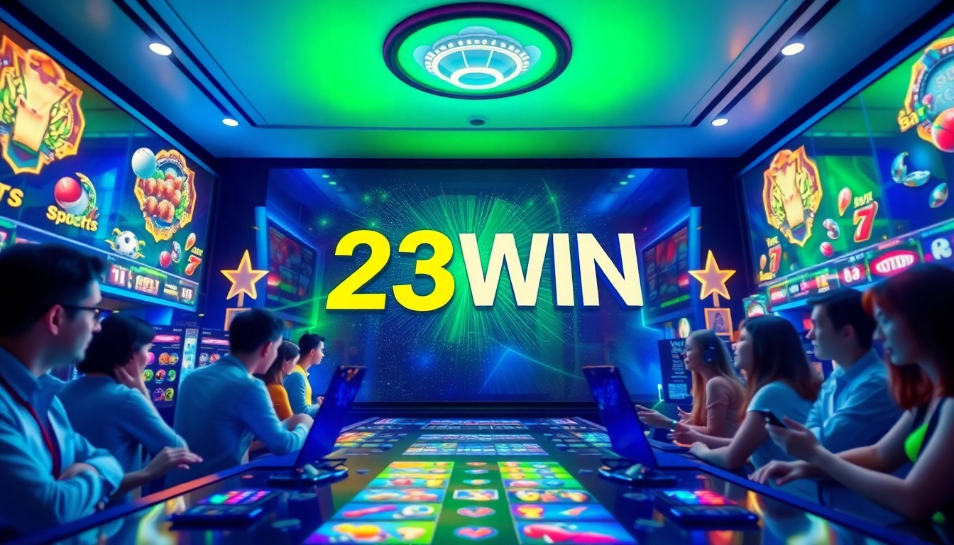 23WIN online gaming platform showcasing vibrant games and diverse players.