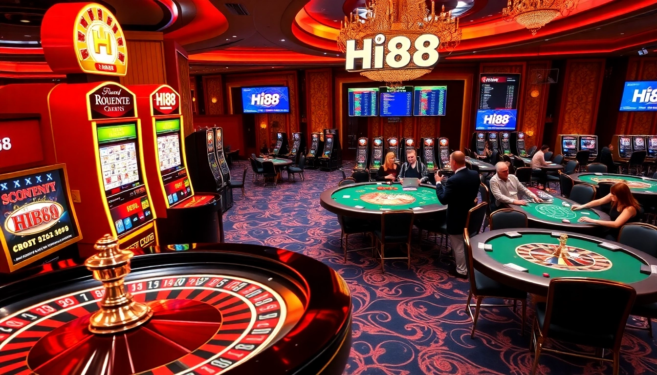 Experience thrilling betting action at Hi88, featuring dynamic casino games and lively atmosphere.