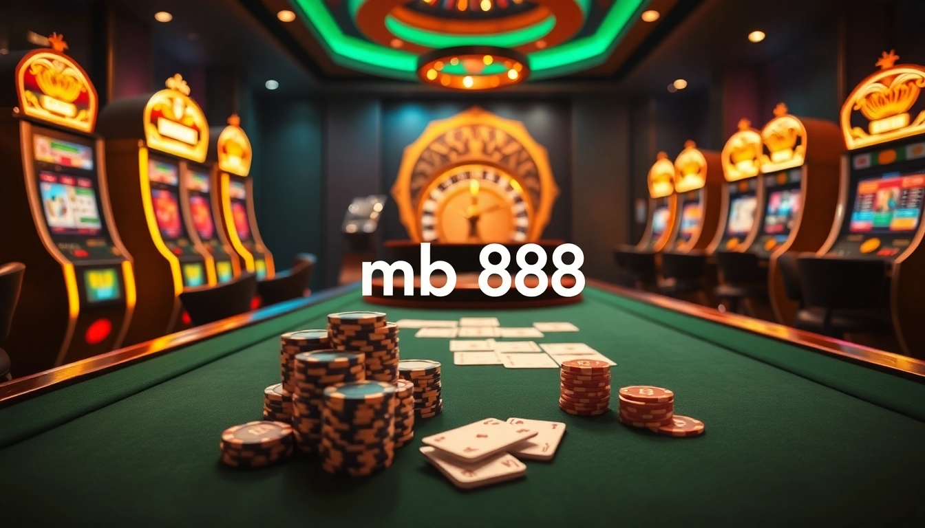 Experience thrilling gameplay at mb 88 casino with vibrant slot machines and luxurious poker tables.