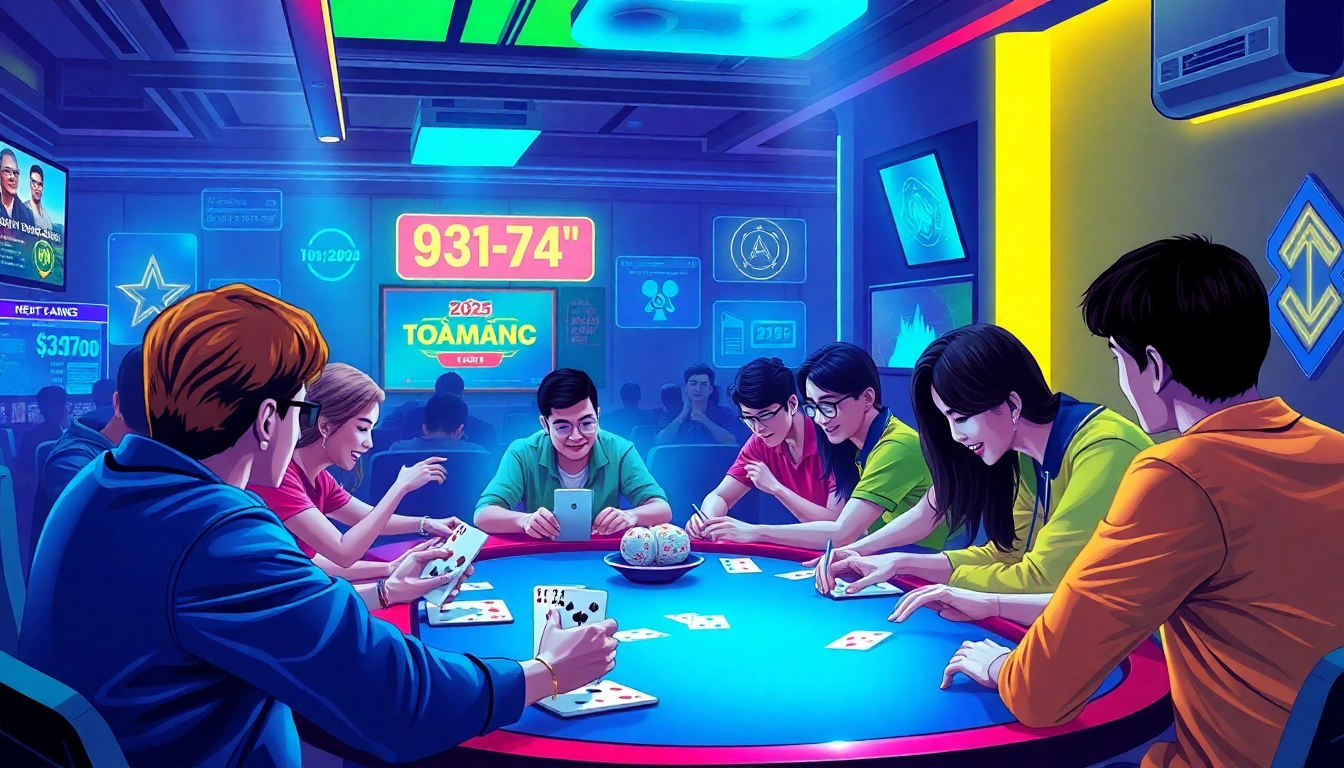Exciting online gaming scene depicting card games on topgamebaidoithuong.mx platform.