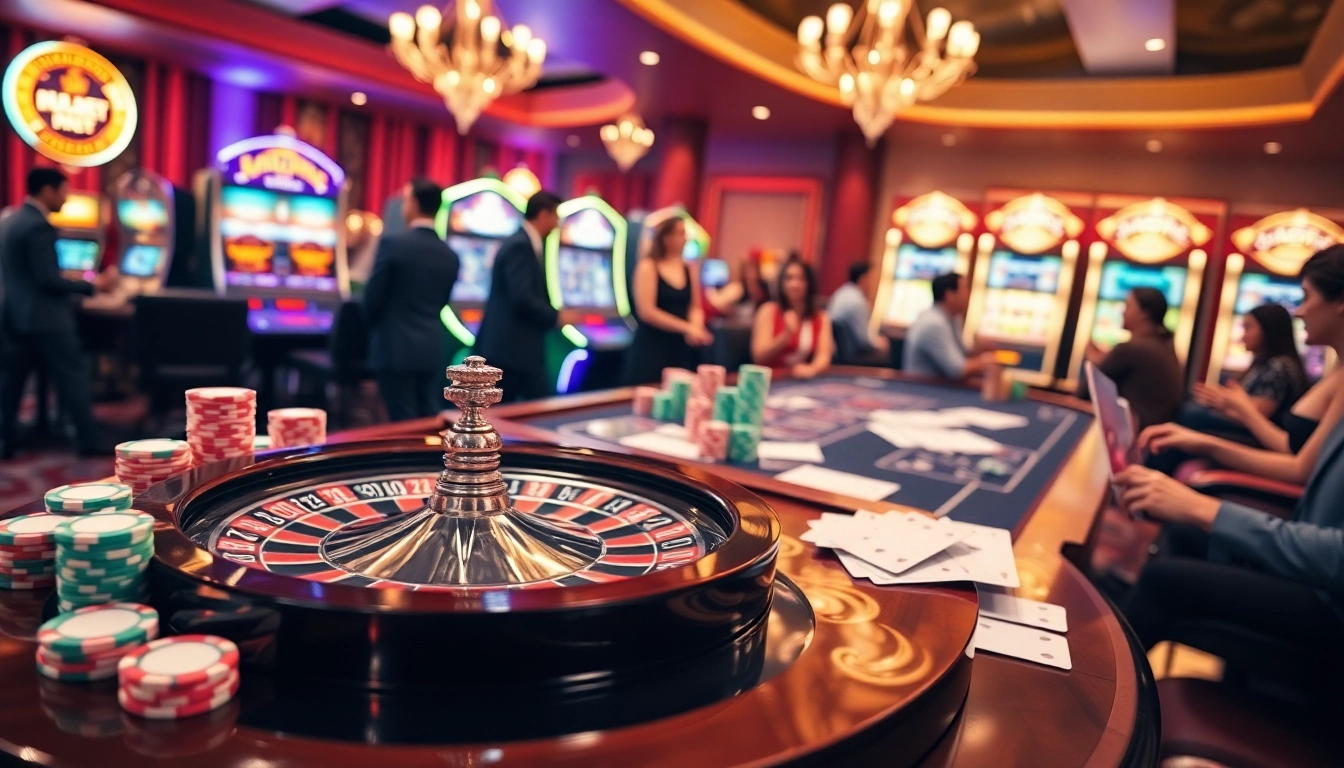 Experience the excitement of gambling at https://kubet77i.ink/ with vibrant casino visuals showcasing roulette and poker.