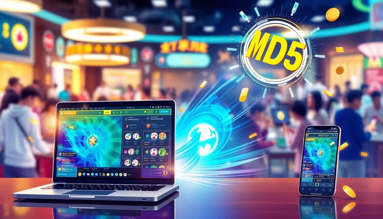 Thrilling scene of Tài Xỉu MD5 game depicting trust and excitement in online gambling.