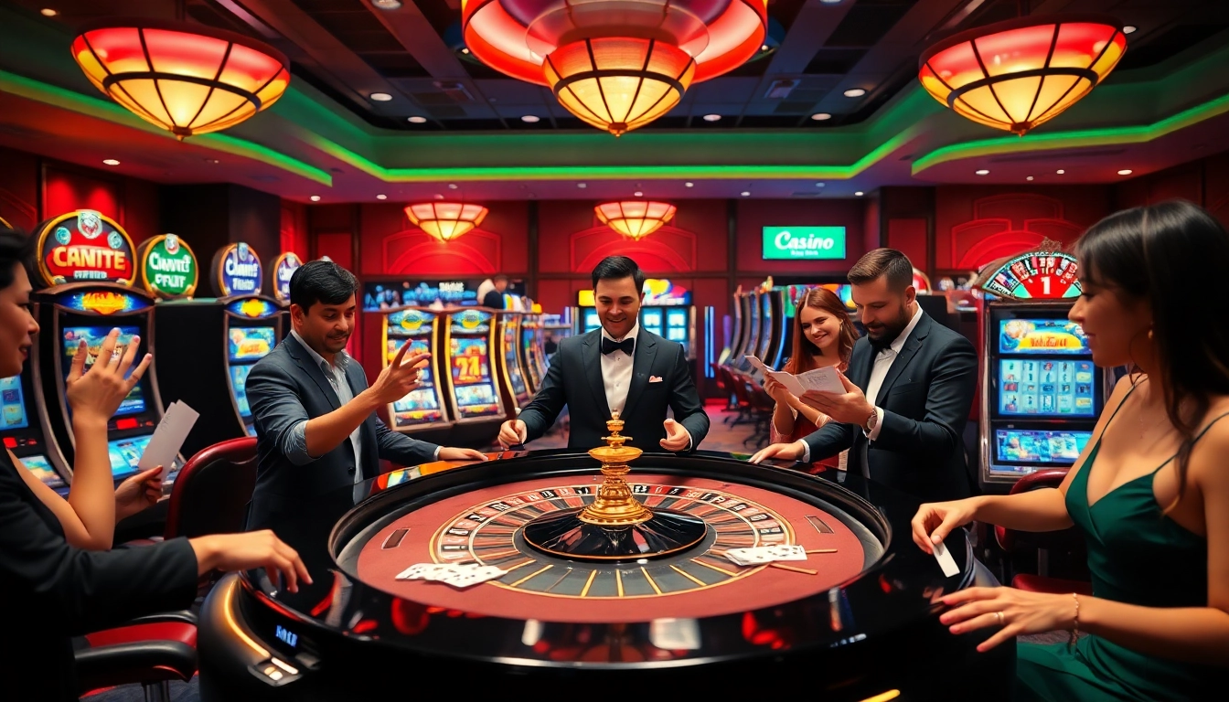 Experience high-stakes excitement at 88i nhà cái with vibrant casino visuals featuring roulette and poker action.