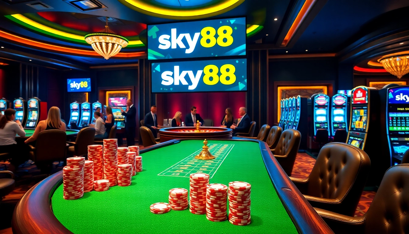 Experience top-tier betting action at sky88 casino with vibrant games and luxurious ambiance.