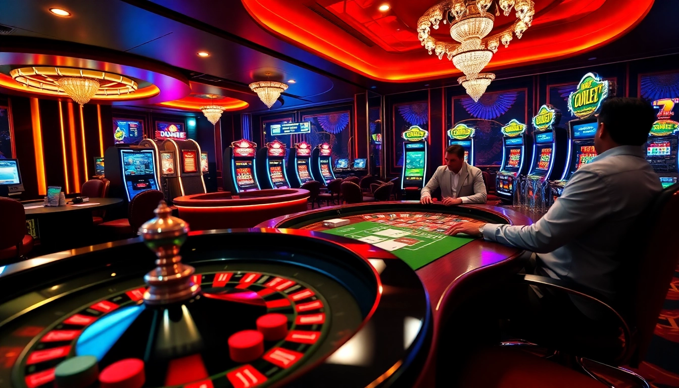 A thrilling casino night at https://onbet11.net/ with players strategizing at the roulette table.