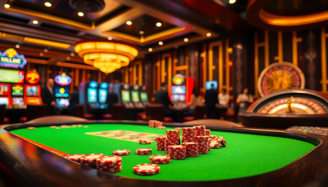 Players enjoying exciting casino games at Trang chủ 789F including poker, slots, and roulette.