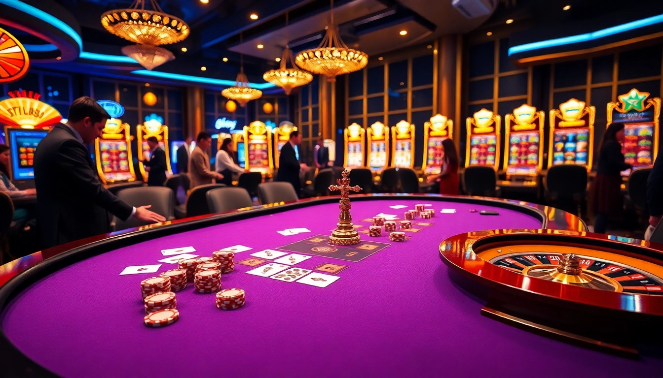 Players strategizing at the FLY88 casino gaming table with poker chips and cards.