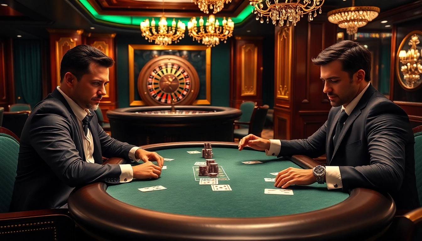 Experience the thrill of poker at Bet88's luxurious casino tables, where professional players compete.