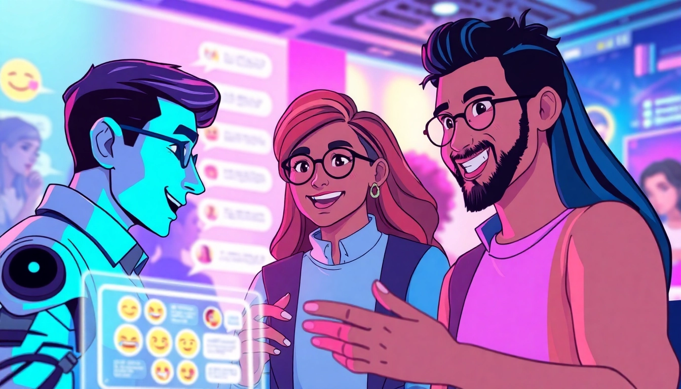 Discover vibrant interactions in spicy AI chat environments showcasing expressive characters.