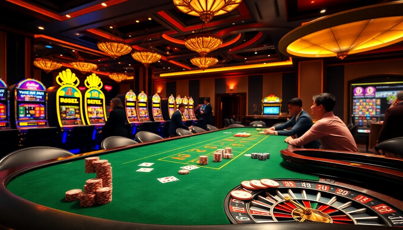 Experience the thrill of yo88 at a vibrant poker table with colorful chips and cards.