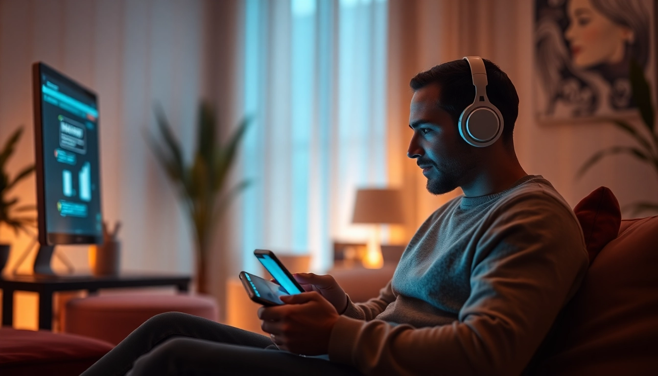 Engaging interface of the best nsfw ai chatbots in a cozy, modern setting.