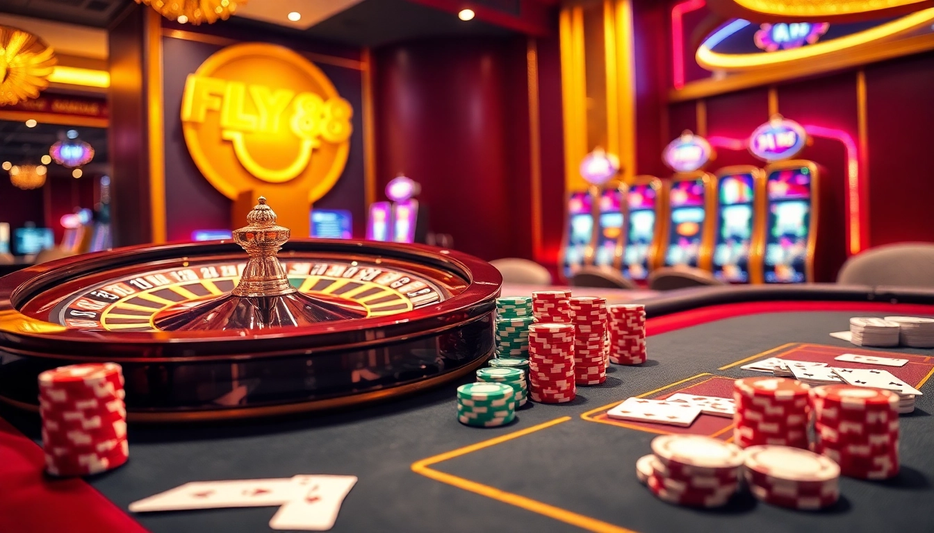 Experience excitement at FLY 88 with vibrant casino tables and thrilling games.