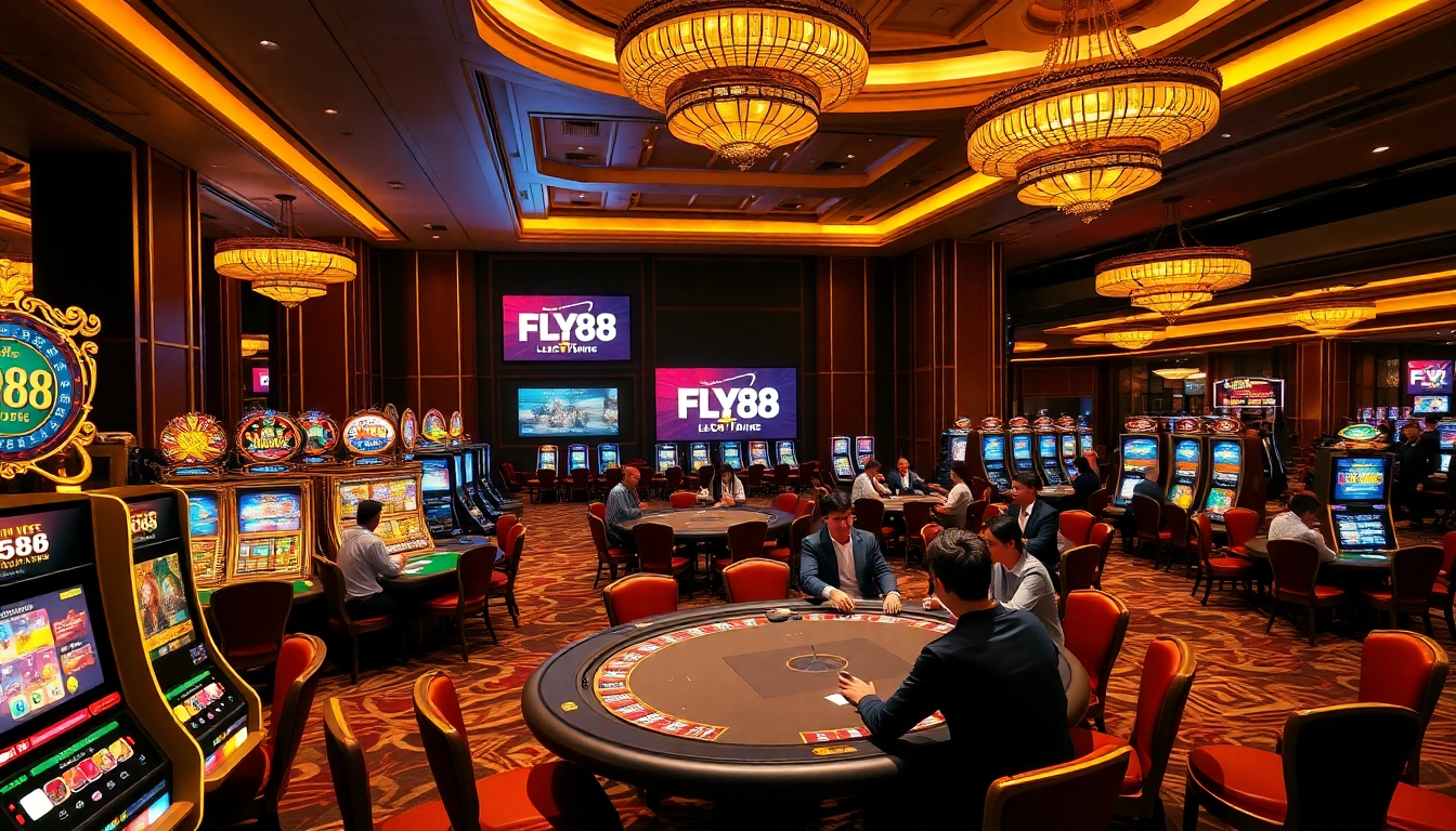 Experience the excitement of gambling at FLY88 Casino with vibrant gaming options and a luxurious atmosphere.