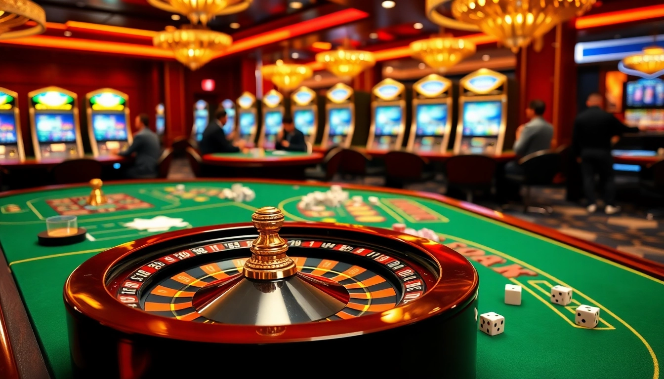 Exciting casino gameplay at https://bet88e.gold/ with vibrant poker chips and roulette wheels.