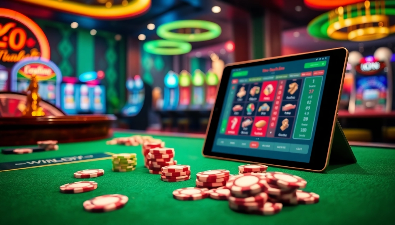 Gambler placing bets on a roulette wheel at https://thabethome.com/ in a luxurious online casino setting.