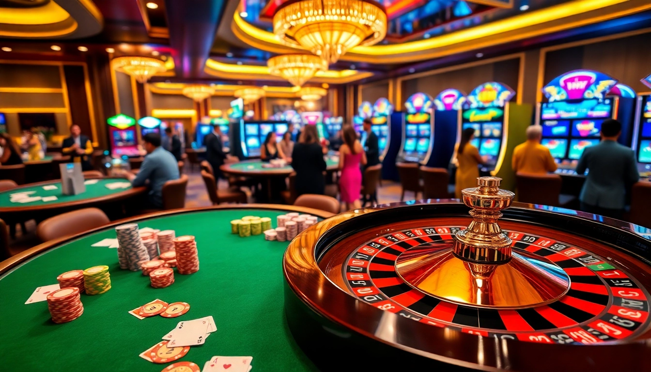 Experience thrilling gameplay at https://siu88.best/ with vibrant casino elements featuring tables and poker chips.