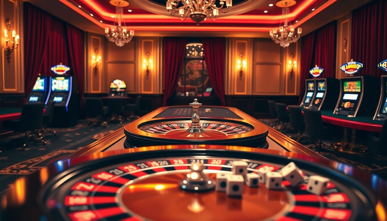 Experience the thrill of haywin at a luxurious casino with vibrant tables and classic games.